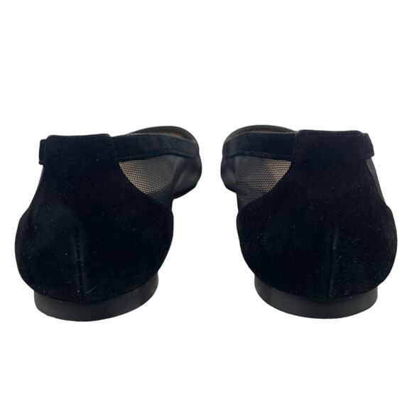 Christian Louboutin Galativi Suede Mesh Pointed Toe Flats Black Size 37 - Picture 10 of 13